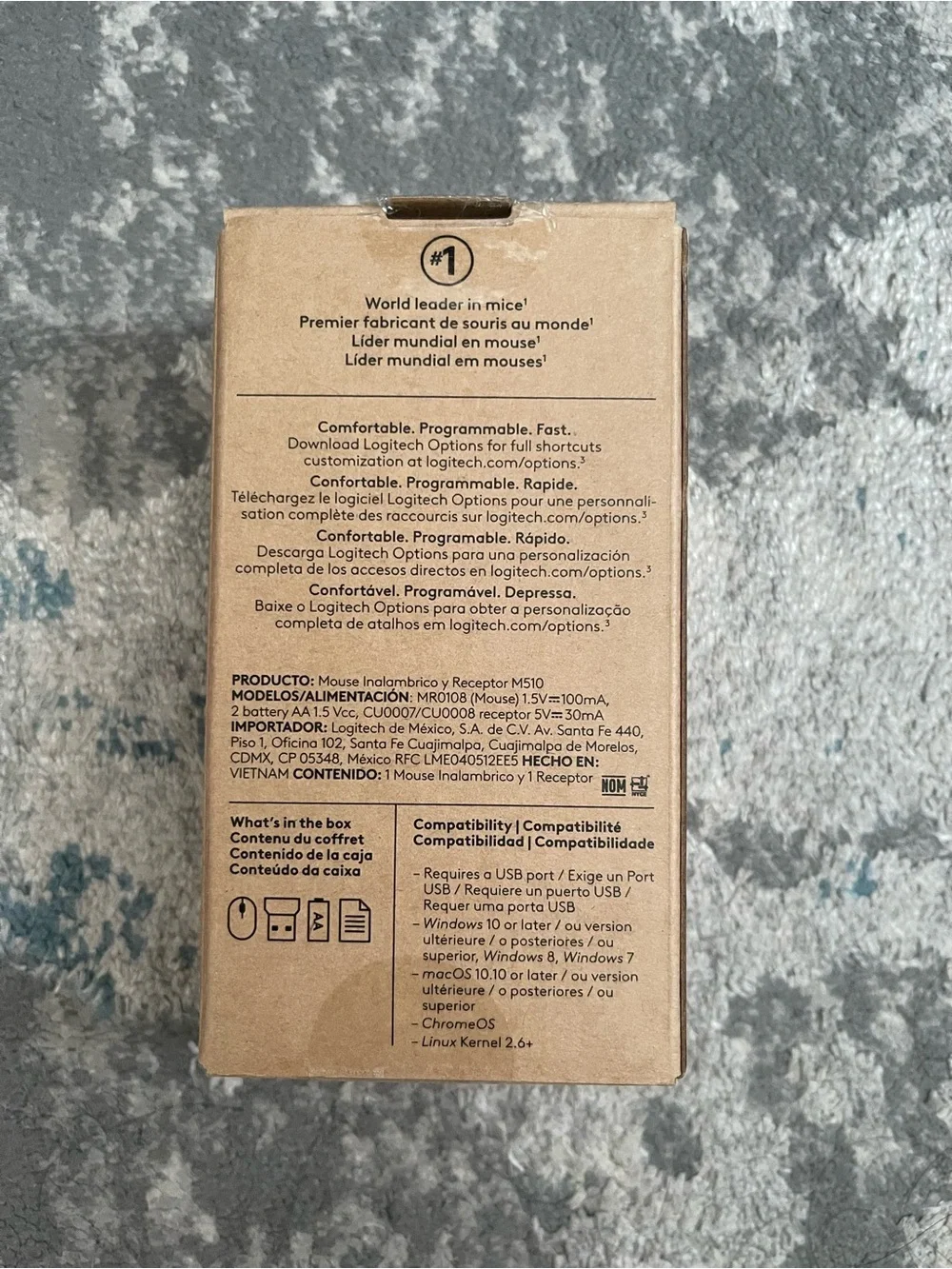 Logitech opened box